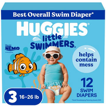 Huggies Little Swimmers Disposable Swim Diapers - Size 3 (16-26 lbs)