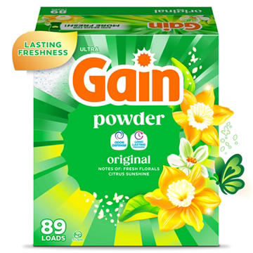 Gain Powder Laundry Detergent, 89 Loads - Original Scent