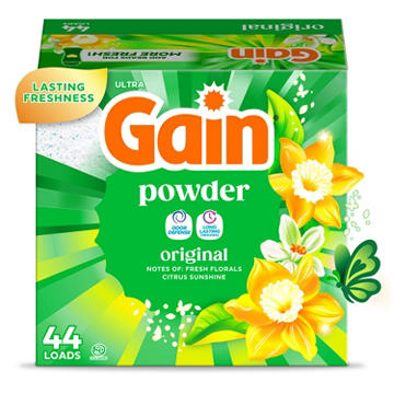 Gain Powder Laundry Detergent, 44 Loads - Original Scent