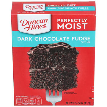 Duncan Hines Perfectly Moist Dark Chocolate Fudge Cake Mix