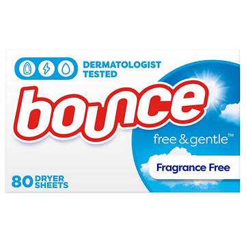 Bounce Fabric Softener Dryer Sheets - Free & Gentle