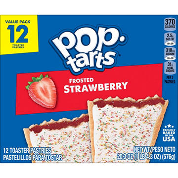 Pop-Tarts Frosted Strawberry Toaster Pastries, 20.3 oz