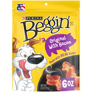 Beggin' Purina Soccer Crest Bacon Flavor Dog Treats