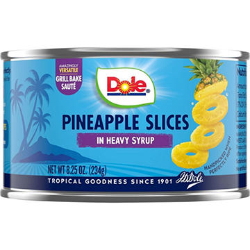 Dole Pineapple Slices In Heavy Syrup