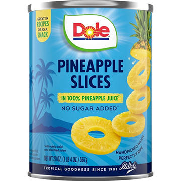 Dole Pineapple Slices in 100% Pineapple Juice