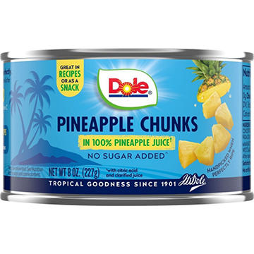 Dole Pineapple Chunks in 100% Pineapple Juice