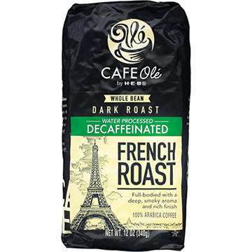 CAFE Olé by H-E-B Whole Bean Dark Roast Decaf French Roast Coffee