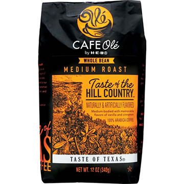 CAFE Olé by H-E-B Taste of the Hill Country Medium Roast Whole Bean Coffee