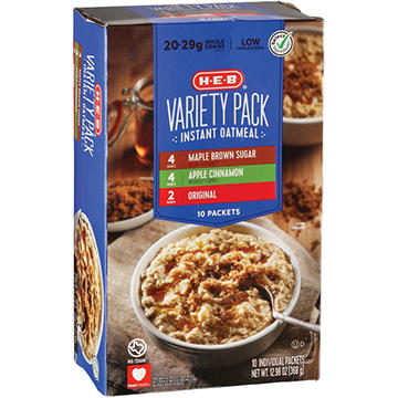 H-E-B Instant Oatmeal Variety Pack