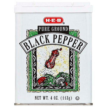 H-E-B Pure Ground Black Pepper