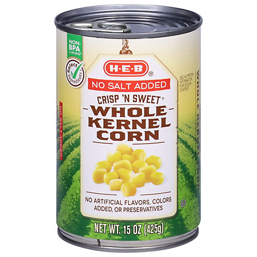 Canned Sweet Whole Kernel Corn - No Salt Added