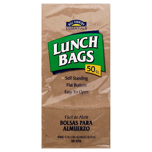 Hill Country Essentials Paper Lunch Bags - Shop Storage Bags at H-E-B