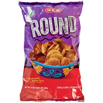 H-E-B Round Yellow Corn Tortilla Chips