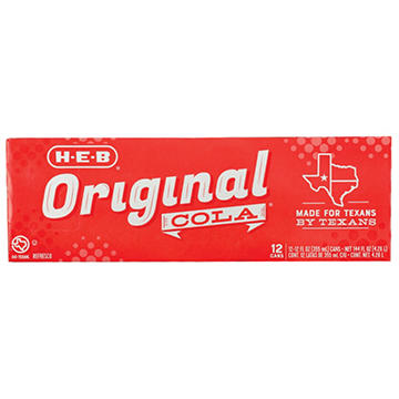 H-E-B Original Cola 12 pk Cans