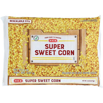 H-E-B Frozen Super Sweet Corn - Texas Size Pack