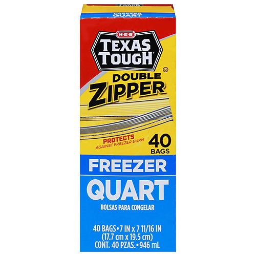 Quart Double Zipper Freezer Bag, 40 Count, Shipped to You