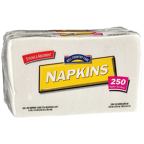 Elegant Living by H-E-B 3-Ply Paper Napkins - White - Shop Napkins & Table  Cloths at H-E-B