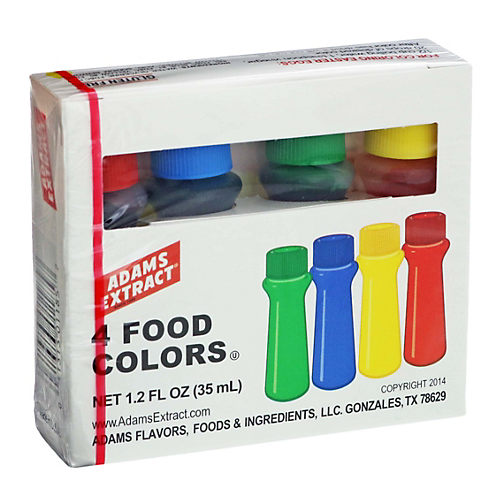 Adams 4 Food Colors Extract