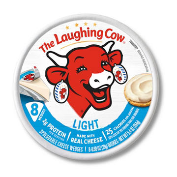 The Laughing Cow Spreadable Cheese Wedges - Creamy Light, 8ct