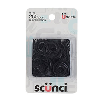 Scunci Small Black Rubber Bands