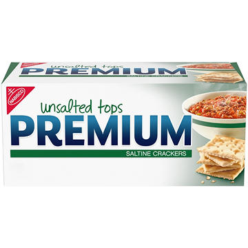 Premium Unsalted Tops Saltine Crackers