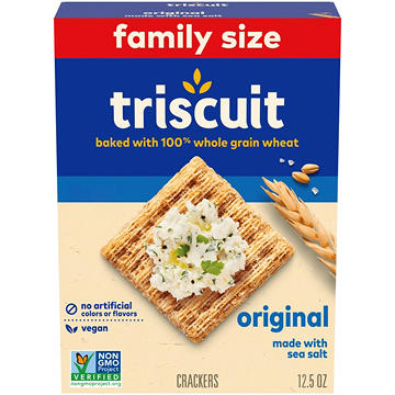 Triscuit Original Whole Grain Wheat Crackers Family Size