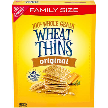 Wheat Thins Original Whole Grain Wheat Crackers Family Size