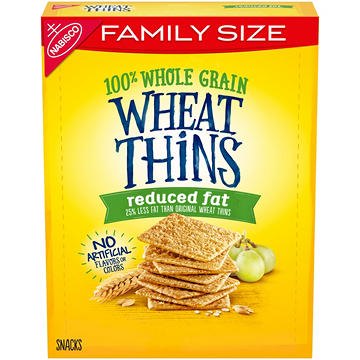 Wheat Thins Reduced Fat Whole Grain Wheat Crackers Family Size