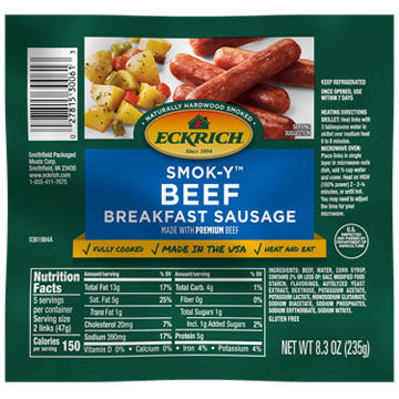 Eckrich Smok-Y Beef Breakfast Sausage Links
