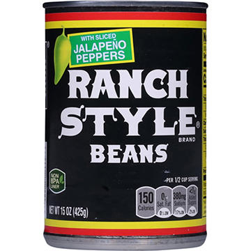 Ranch Style Beans Beans With Sliced Jalapeno Peppers Canned Beans