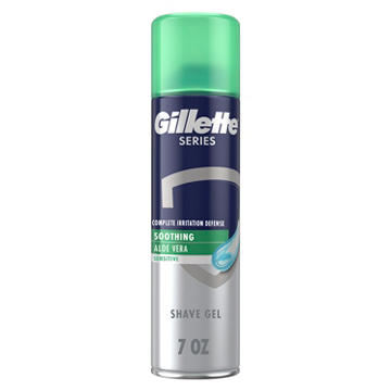 Gillette Series Soothing Shaving Gel for Men, with Aloe Vera, Suitable for Sensitive Skin