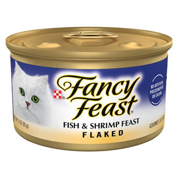 Fancy Feast Purina Wet Cat Food - Flaked Fish and Shrimp Feast