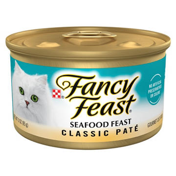 Fancy Feast Purina Feast Classic Grain Free Wet Cat Food Pate - Seafood