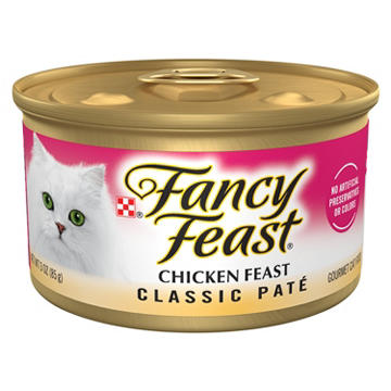 Fancy Feast Purina Classic Grain Free Wet Cat Food Pate - Chicken Feast