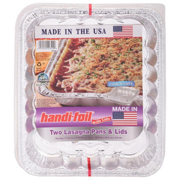 Handi-Foil Lasagna Pans & Lids, 2 pk