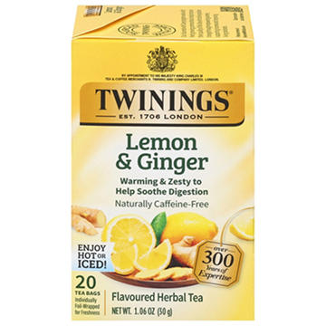 Twinings Lemon & Ginger Herbal Tea Bags