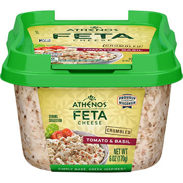 Athenos Feta Cheese Crumbles - Tomato & Basil