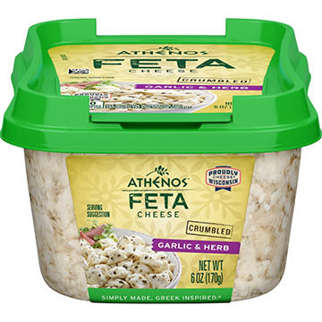 Athenos Feta Cheese Crumbles - Garlic & Herb