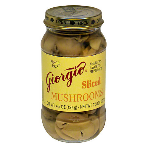 Great Value Sliced Mushrooms, 4.5 oz Jar