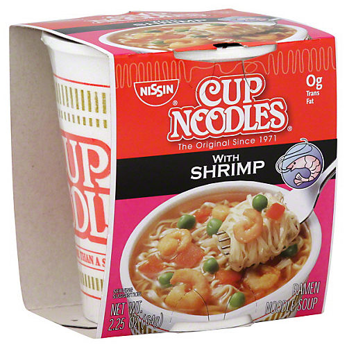 Nissin Cup Noodles with Shrimp Ramen Noodle Soup, 2.25 oz - Harris Teeter