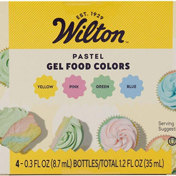 Wilton Gel Food Colors - Yellow, Pink, Green & Blue