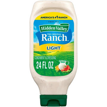 Hidden Valley Light Ranch Condiment and Dressing, Easy Squeeze Bottle