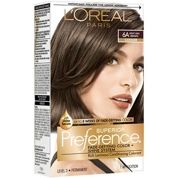 L'Oréal Paris Superior Preference Permanent Hair Color, 6A Light Ash Brown