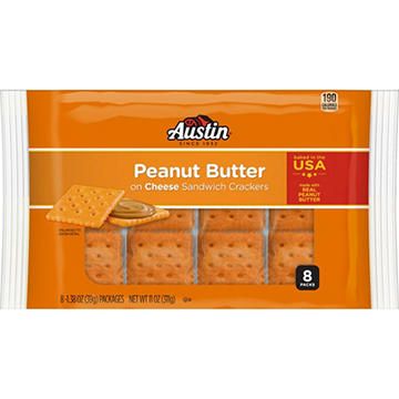 Austin Peanut Butter Cheese Sandwich Cracker Packs