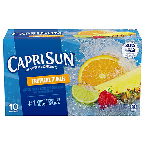 Capri Sun Flavored Water Beverage, Tropical Punch
