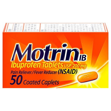 Motrin Ibuprofen 200mg Pain & Fever Relief Tablets