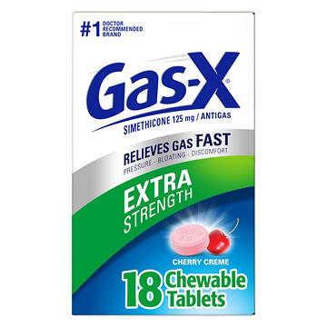 Gas-x Extra Strength Chewable Gas Relief Tablets with Simethicone 125 mg, Cherry