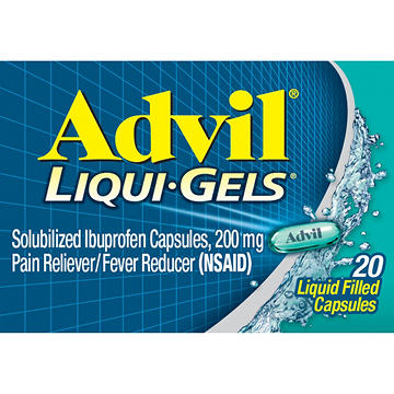 Advil Liqui-Gels Pain Reliever and Fever Reducer, Ibuprofen 200mg for Pain Relief