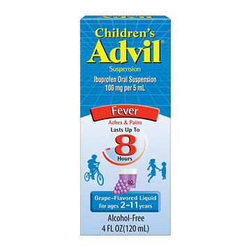 Advil Children's Pain Reliever and Fever Reducer, Children's Ibuprofen Liquid Pain Relief Medicine, Grape