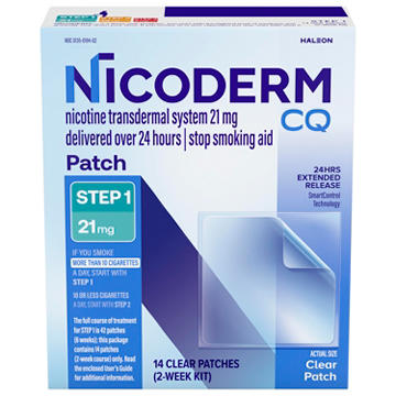 Nicoderm CQ Nicotine Patches to Stop Smoking, 21 mg, Step 1